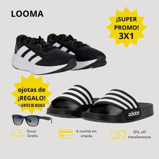 ¡SUPER OFERTA!¡3x1 ADIDAS GALAXY + OJOTAS + LENTES RAYBAN DE REGALO!